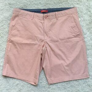 GUESS Men's Classical Fit Shorts Chino Belted Stretch Mid Rise Pockets Coral 38
